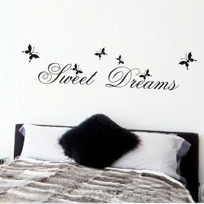 Sweet Dreams Wall Stickers Bedroom Decoration Diy Home Decals Quotes Mural Arts Printing Pvc Poster