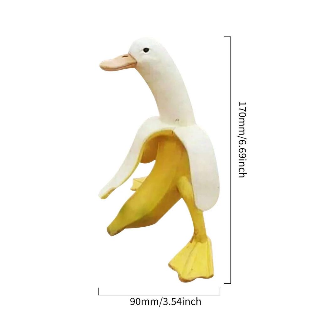 Art Statue, Garden Yard Outdoor Decor, Cute Funny Whimsical Peeled Banana Duck Figurines Desktop Ornament Decoration Ornaments