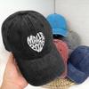 Soft Malle Heart Mallorca Party Baseball Cap Unstructured Holiday Celebration Distressed Denim Washed Sun Cap Outdoor Hat