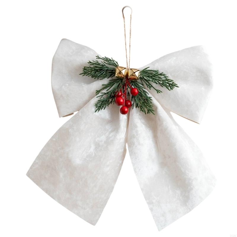 Fabric Holidays Bows Decoration Multfunction Christmas Tree Accent Long Service Charm Perfect for Creating Warm