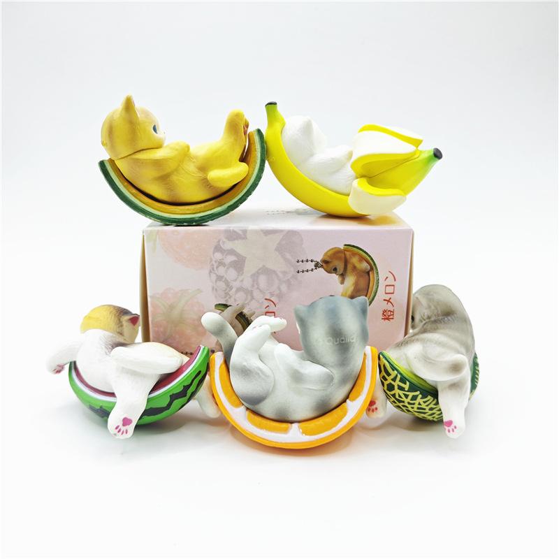 2025 Cat Blind Box Fruit Cat Figure Toys kittens Dolls Blind Bag Decoration Kids Christmas Gift