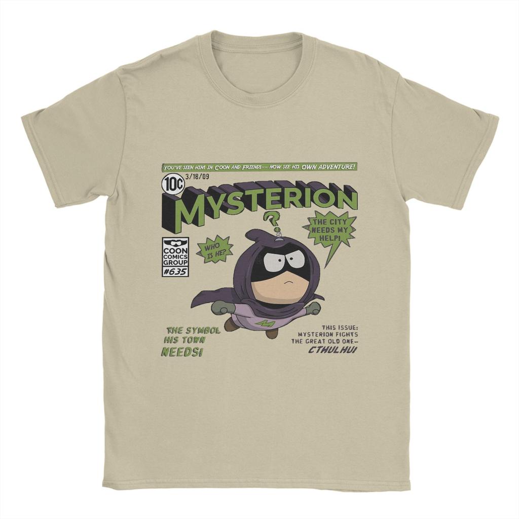 Leisure Souths Parks T-Shirts Men Round Neck 100% Cotton T Shirts Mysterion Short Sleeve Tee Shirt Plus Size Clothes