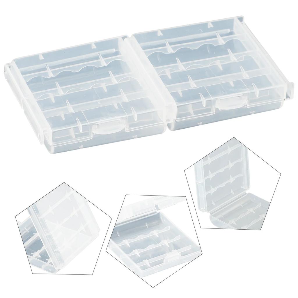 10 Stück Batterie-Aufbewahrungsbox Kunststoffgehäuse Batterie-Aufbewahrungsbox Halter 67×60×18mm Für AA AAA Batterien Organizer Zubehör