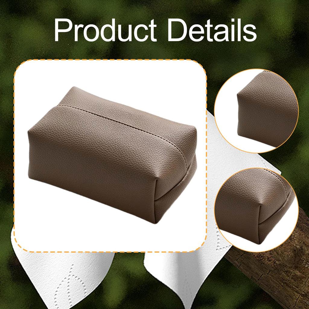 Rectangular Tissue Box Cover Convenient Facial Tissue Case Holder Napkin Dispenser for Restaurant Car Dresser Countertop Decor