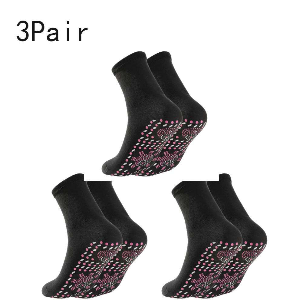 1-3Pair Self Heating Socks Winter Skiing Warm Socks Pain Relief Whole Foot One Size Socks Tourmaline Cold-Resistant for Winter