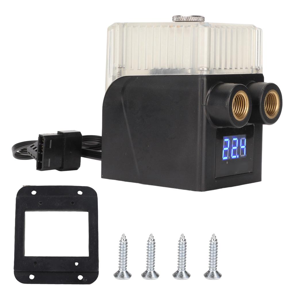 Computer Cooler Pump Ultra Quiet G1 4 Thread 12V 4pin Connector 450L H Temperature Display Transparent CPU Water Pump