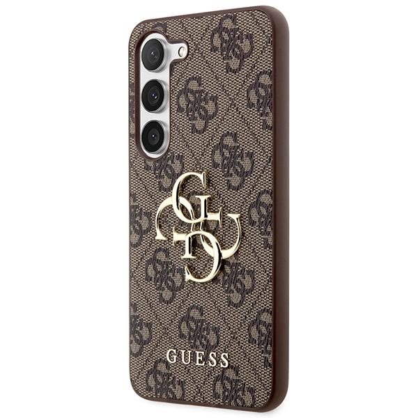 Guess Guhcs24M4Gmgbr S24+ S926Brązowy/Brown Hardcase 4G Duże Metalowe Logo