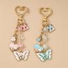 Fashionable Butterfly Keychain Cuteness Purse Pendant Fashion Key Jewelry Present for Youthful Fashion Enthusiasts