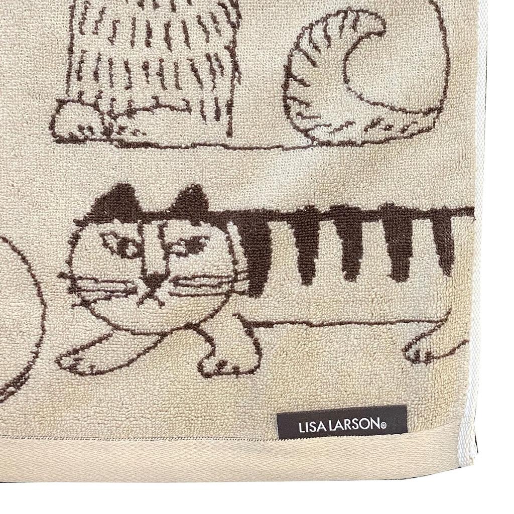 Marushin Lisa Larson Sketch Cat Bath LISA Item 6805002200 Towel, 100% Cotton, LARSON, Gift, Birthday, Mother's Day, Number