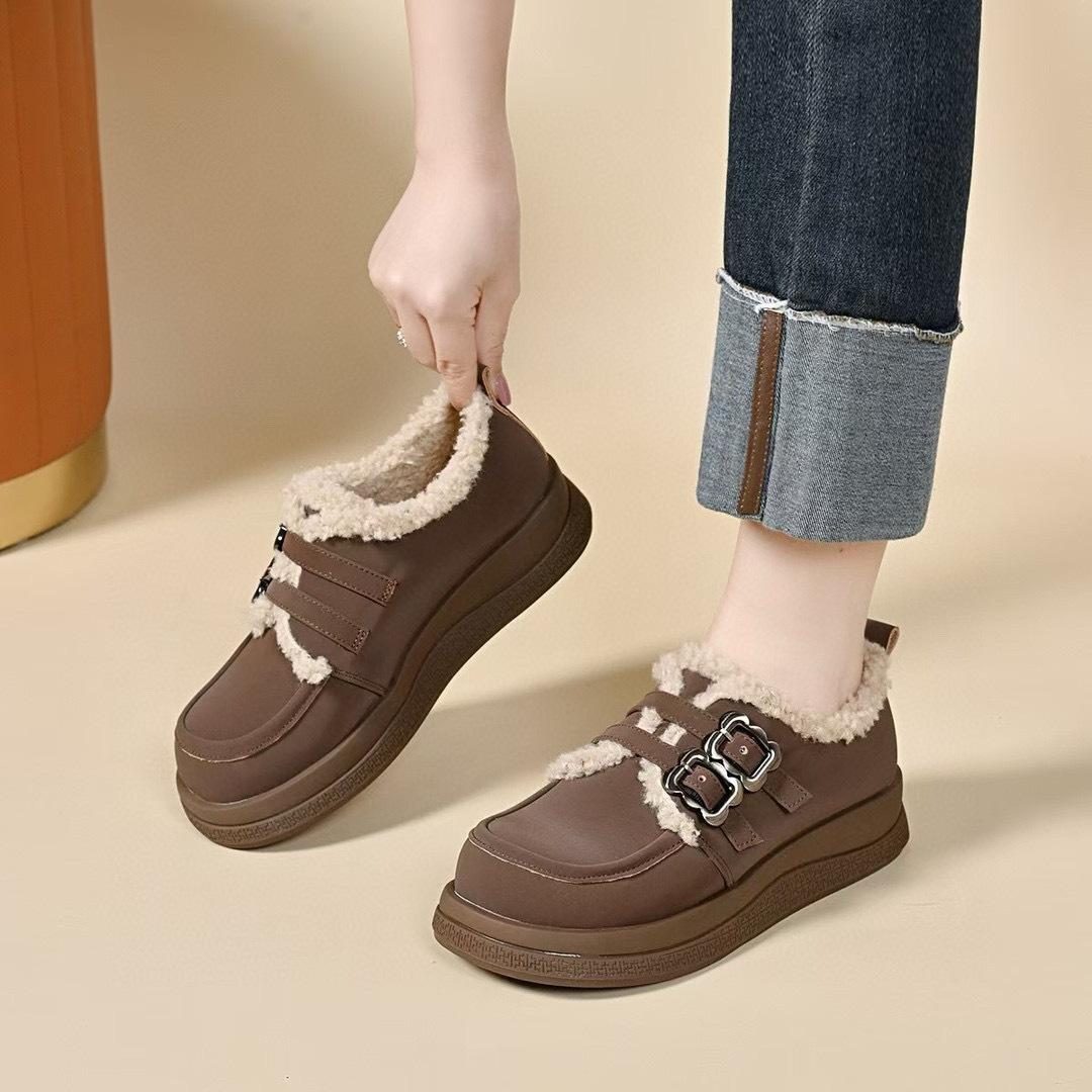 Хлопковые туфли Лоферы Шапки 34 коричневый 5149₽