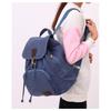 Backpack Canvas Retro Solid Color Laptop Compartment Schoolbag Outdoor Gift
