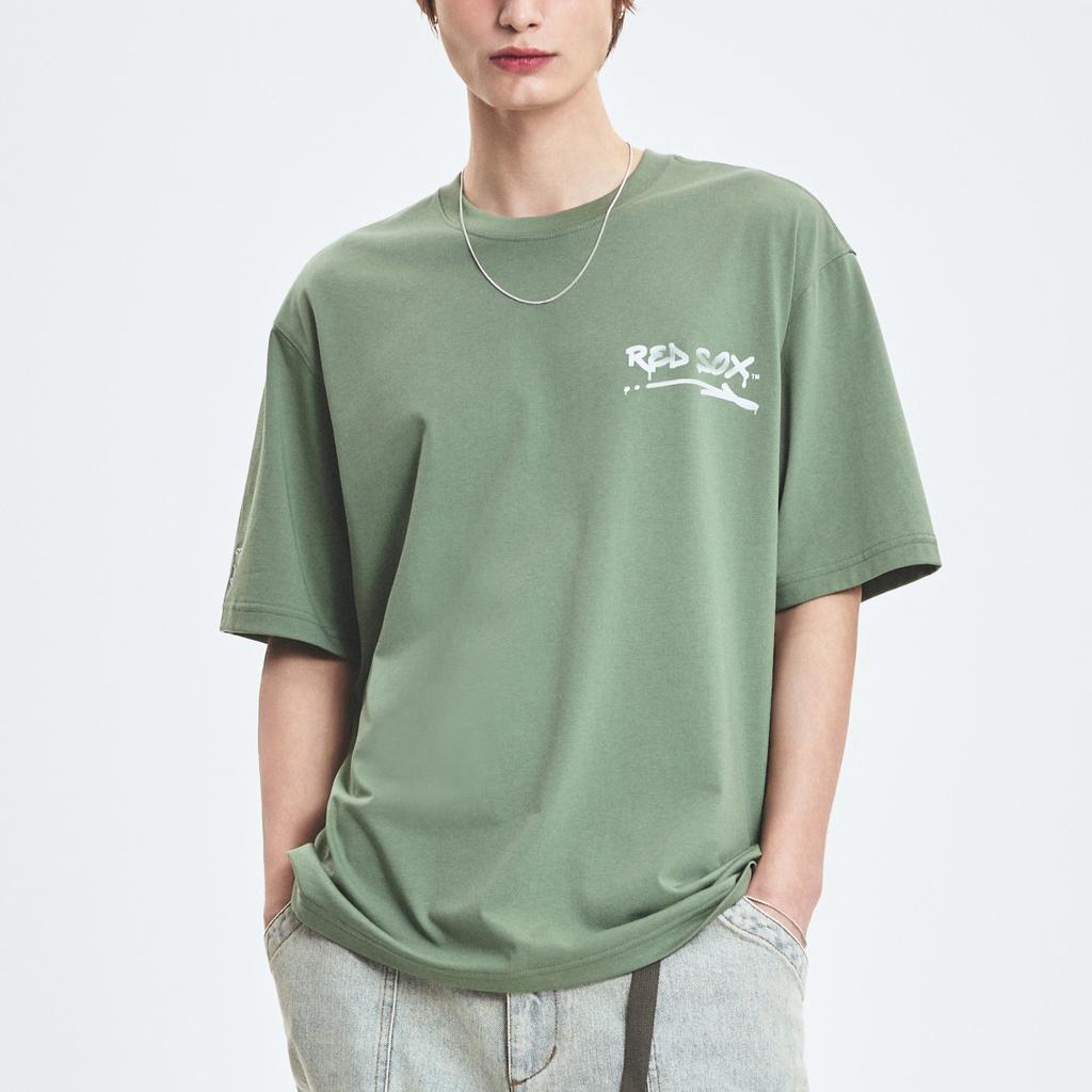 New MLB T Shirts Men's Green 3ATSB5153-43KAP