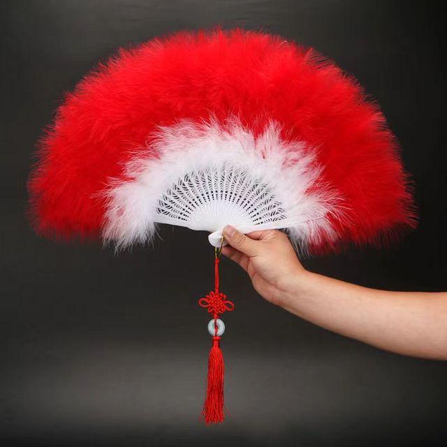 Lolita-Feder-Faltfächer, japanisches süßes Feenmädchen, dunkle Gothic-Hoftanz-Handfächer, Kunsthandwerk, Geschenk, Hochzeit, Party-Dekoration