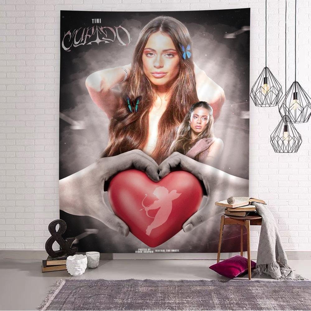 

Singer Tini Stoessel Cartoon Beach Towel Cute Kawaii Room Decor Bath Girls Children Hand Towels For Bathroom Shower 74x94cm(29x37in)
