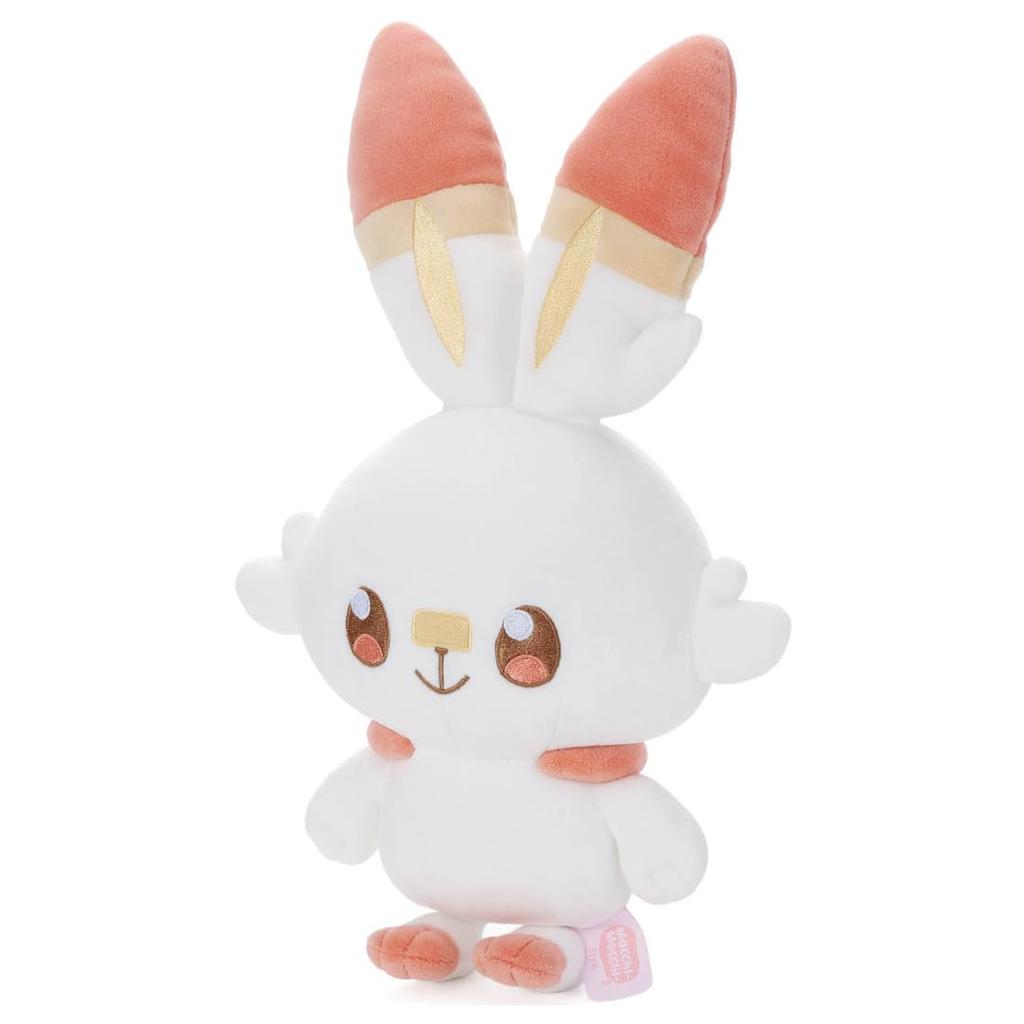 Takara Tomy Arts (TAKARATOMY A.R.T.S) Pokemon Pokepiece Mocchi-Mocchi-Style Plush Scorbunny Plush Toy, Approximately 36cm Tall