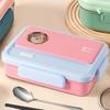 Stainless Steel Lunch Box For Kids Food Containers Metal Portable Lunchbox With Airtight Lid And Compartments For Salad Sandwich