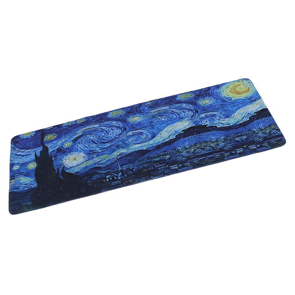 Starry Night Mice Mat Van Gogh Desk Pad 31.4 X 11.8 Inch Mouse Pad  Office