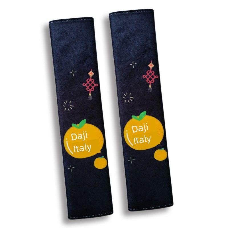 Car Seatbelt Shoulder Pads, a Pair, Suitable for All Seasons, Anti-Neck-Strangling Protective Covers, High-End and Personalized
