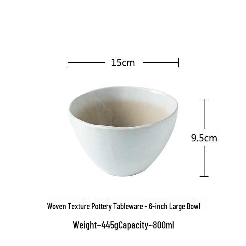 

ZISIZ Retro Cracked Glaze Ceramic Soup Bowls - Set of 2