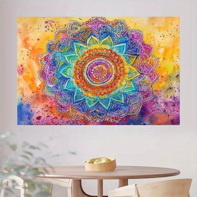 Bohemian Mandala Tapiserie Závěsná na stěnu Boho Chic Barevná Psychedelická Duchovní Umění Tisk na látku Dekorace pro výzdobu domácí místnosti