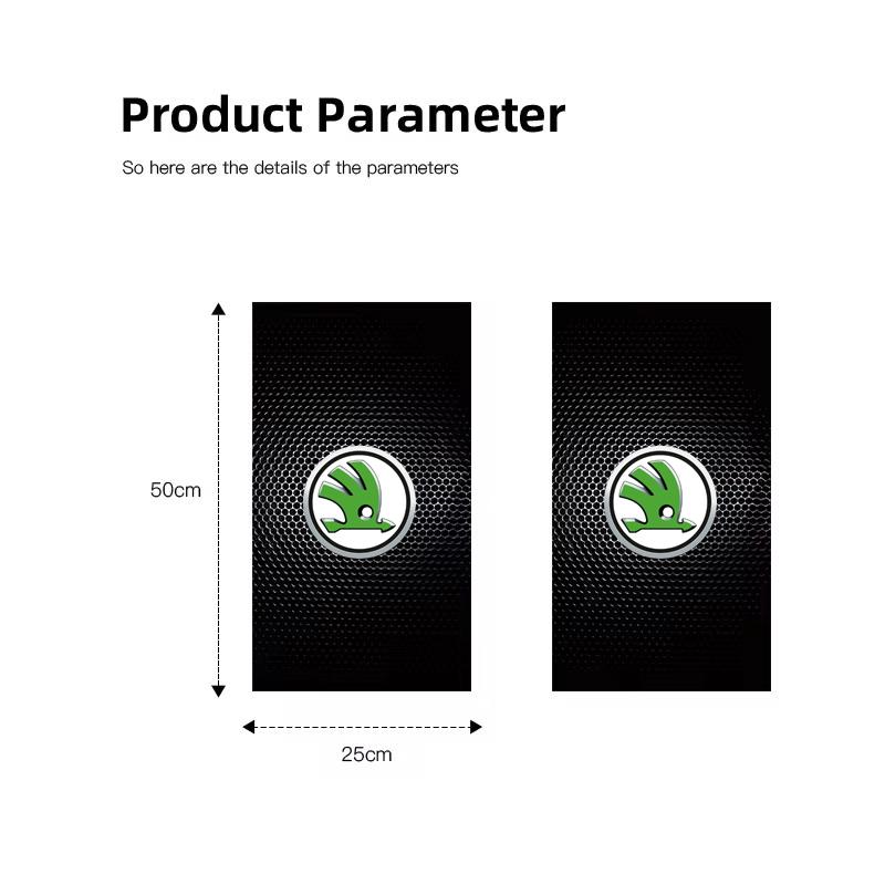 WMZW4 Car B-Pillar Center Column Cover Decals Decoration Stickers for Skoda Logo Octavia Yeti VRS Kodiaq Karoq Tour Superb Fabia Rapid