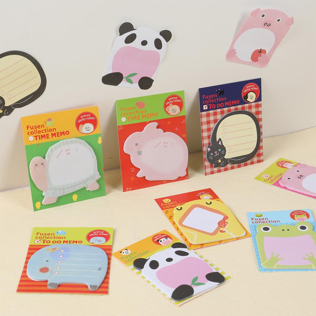 Creative Cartoon Cute Animal Note Stickers Sticky Notes And Convenient Message Stickers Messages Removable Index Animal Stickers