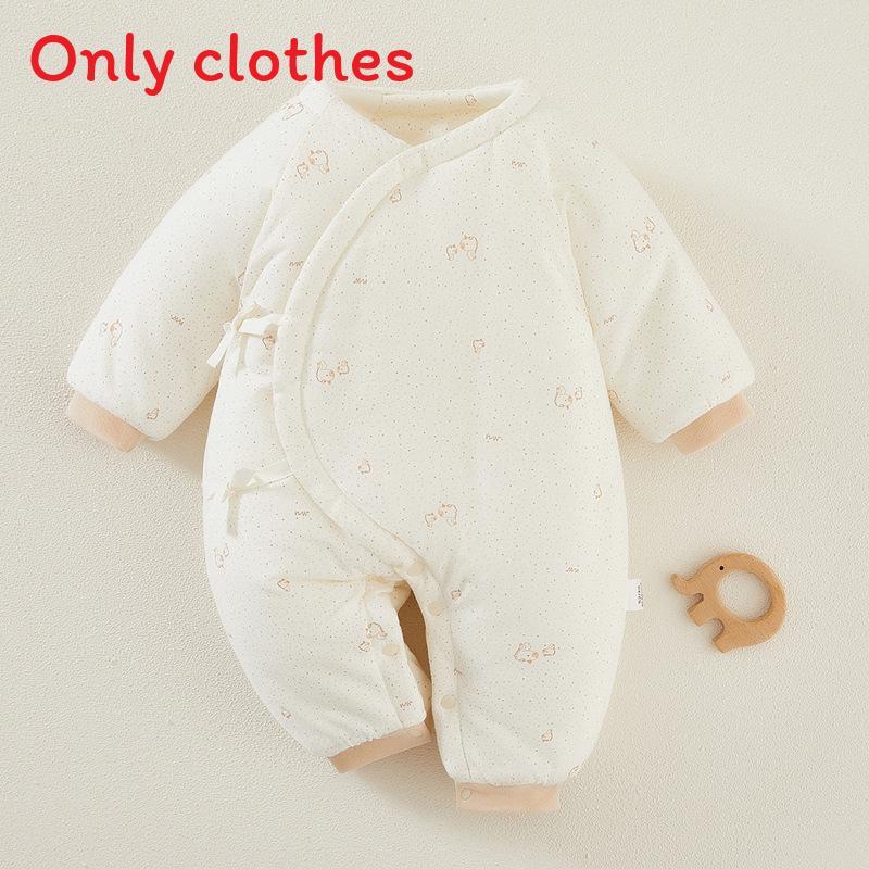 Baby Boy Girl Winter Thick Cotton Hanbok With Slipon Closure For Newborns