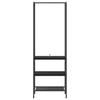 Clothing Rack with Shelf Black Oak Effect 60 X 30 X 171 Cm