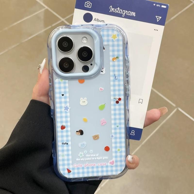 Glitter Stand for Apple 15 Phone Case for IPhone16promax Korean Style 16 Chain 13 Transparent