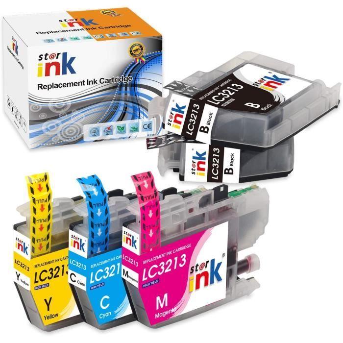 Cartouches d'encre Starink 5 Pack Compatible pour Brother LC-3213 LC3213 LC 3213 Cartouches d'encre pour Brother MFC-J89 83908