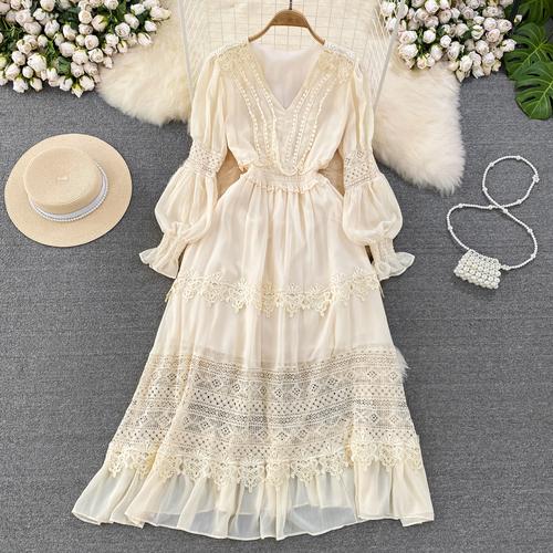 Новое повседневное весенне-летнее однотонное тонкое полное женское платье трапециевидной — фото 23