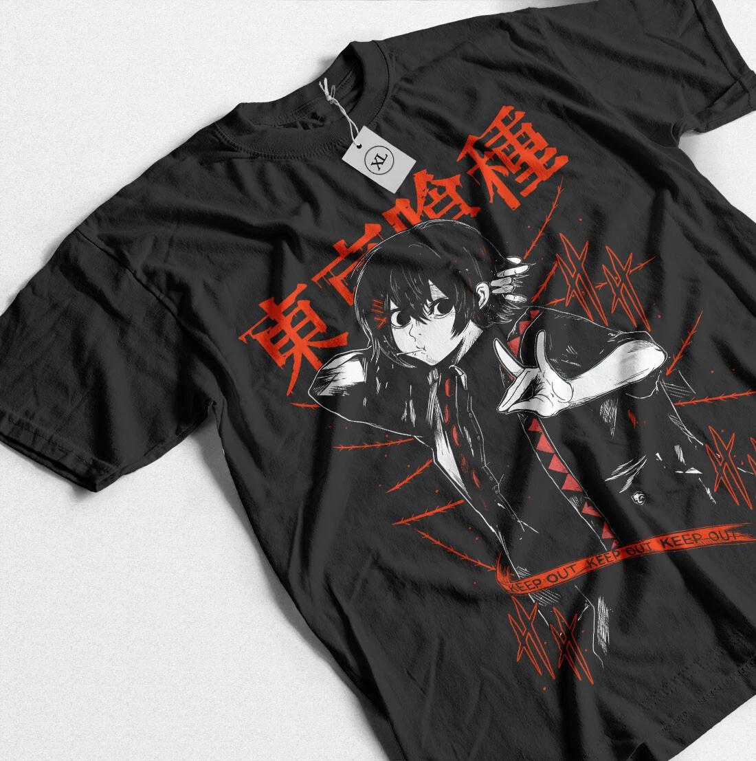 Футболка Джузо Судзуя Токийский гуль Waifu Touka Kirishima Horror Anime Gift Shirt S