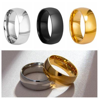 Klassischer 8MM Herren Doppelkugel Glatter Ring - Einfacher Schmuck, Standard US Größe