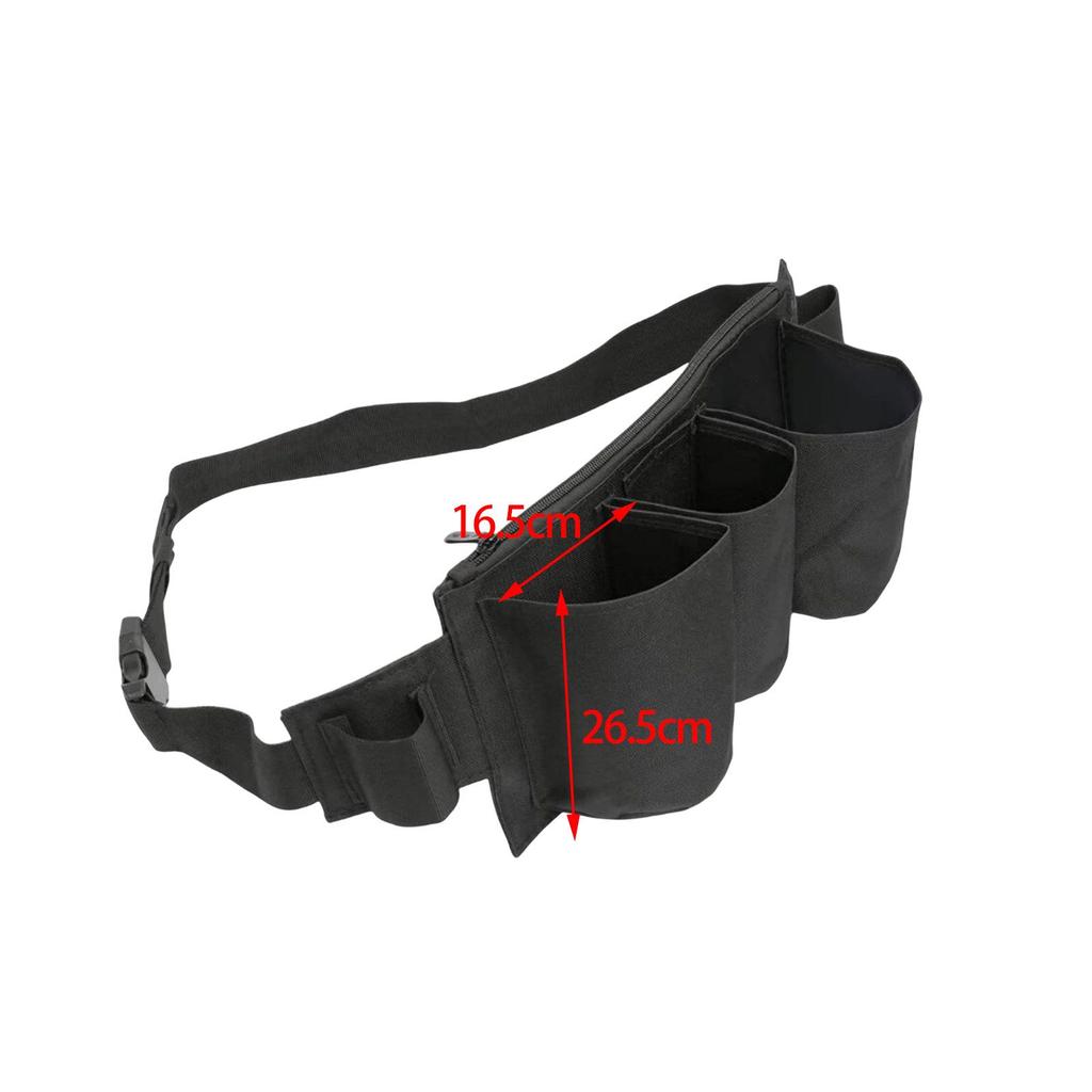 Reinforced Tool Belt Pouch Organizer Bag Oxford Cloth Waist Pocket Carrier for Cleaning and Workshop Tasks