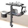 3 -Tier Multifunctional Desk Side Storage Rack Organize Your Workspace Effortlessly Adjustable Desktop Expansion Stand Cup Holde