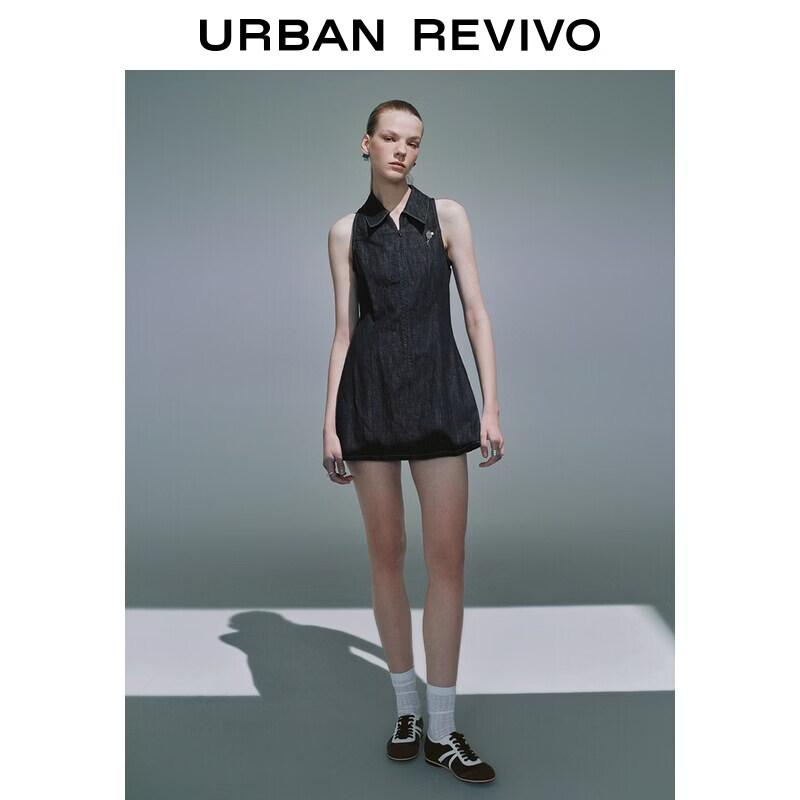 UR2026 Women s Urban Tennis-Style Denim Dress M