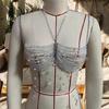 Beaded Body Chain Bra Multilayer Beads Chest Chains Body Accessories Jewelry for Women Girls Nightclub Raves Body Jewel