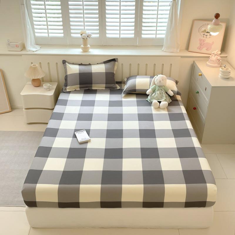 100% Cotton Fitted Sheet: Soft, Printed, Moisture-Wicking, Sweat-Absorbing, Anti-Static Mattress Protector