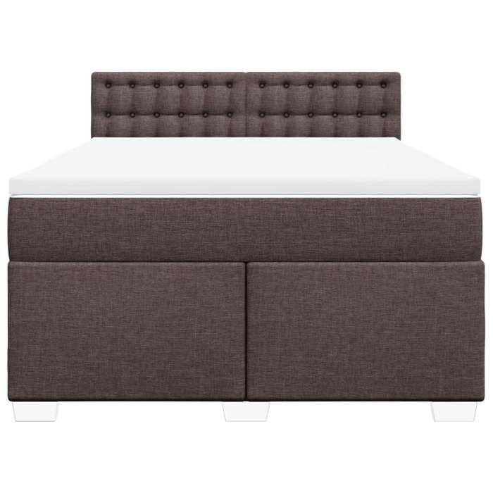 Maison Exclusive - Sommier à lattes de lit avec matelas Marron foncé 140x200 cm