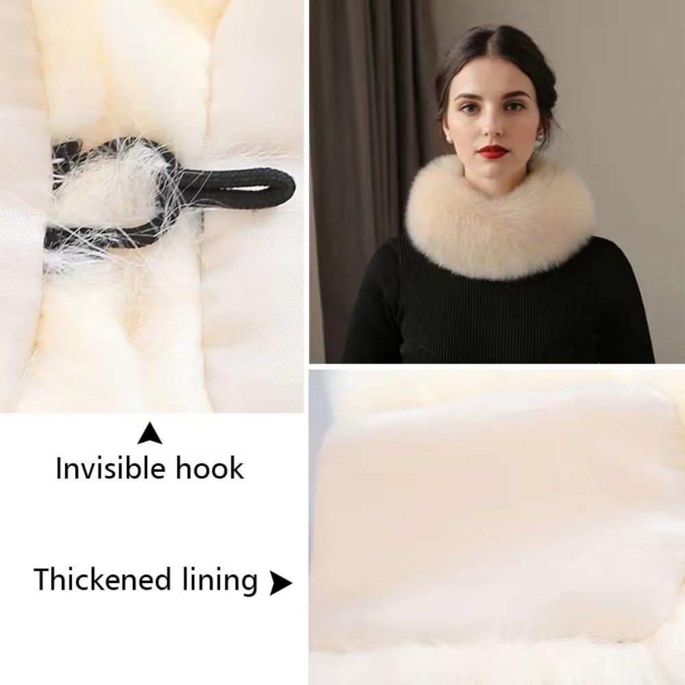 Soft Plush Texture Neck Scarf Solid Neck Wrap New Plush Neck Muffler Winter Accessory