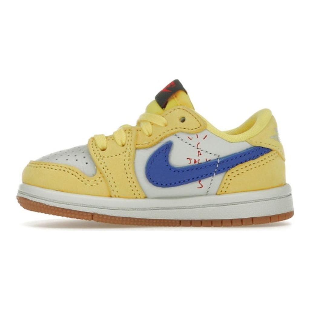 Travis Scott X Air Jordan 1 Retro Low OG SP TD Canary Baby Sneakers Yellow Racer-Blue Light-Silver DZ5908-700