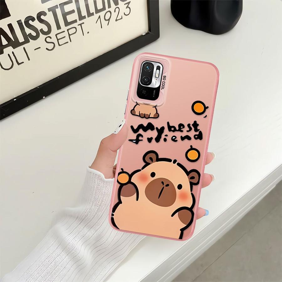 

Case for Xiaomi Poco C51 C61 X3 Pro C50 X3 NFC Soft Shell Cute Capibala Poco X3 Pro