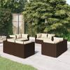 Day and Night - Day and Night Garden Furniture Set 8 Pieces and Brown Synthetic Rattan Cushions