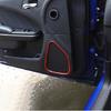 For 2011- Dodge Charger ABS Red Interior Front Door Speaker Ring Trim Covers