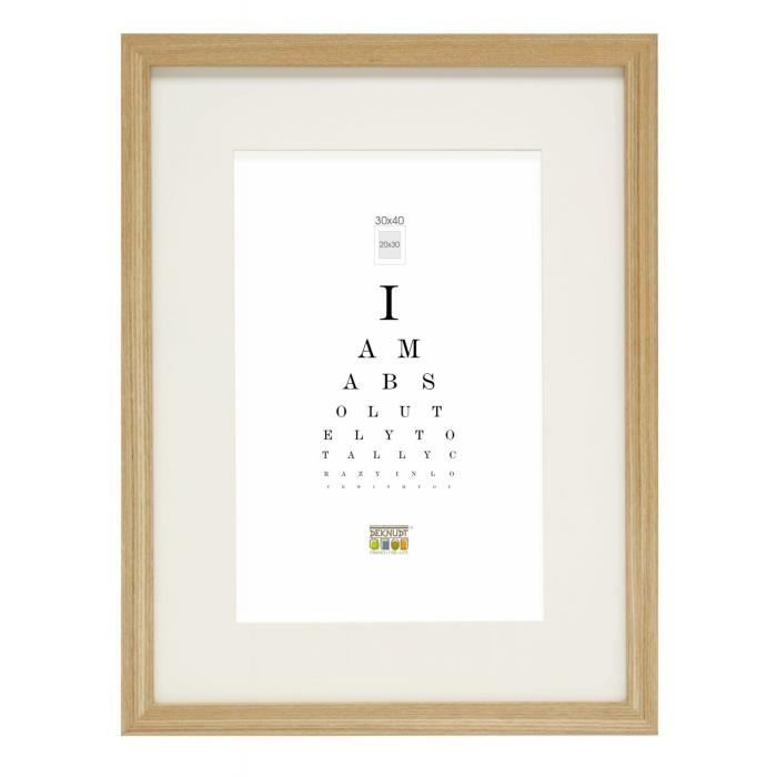 Cadre photo - deknudt - s66k - mdf - chêne - 30x45 cm - passe-partout 20x30 cm