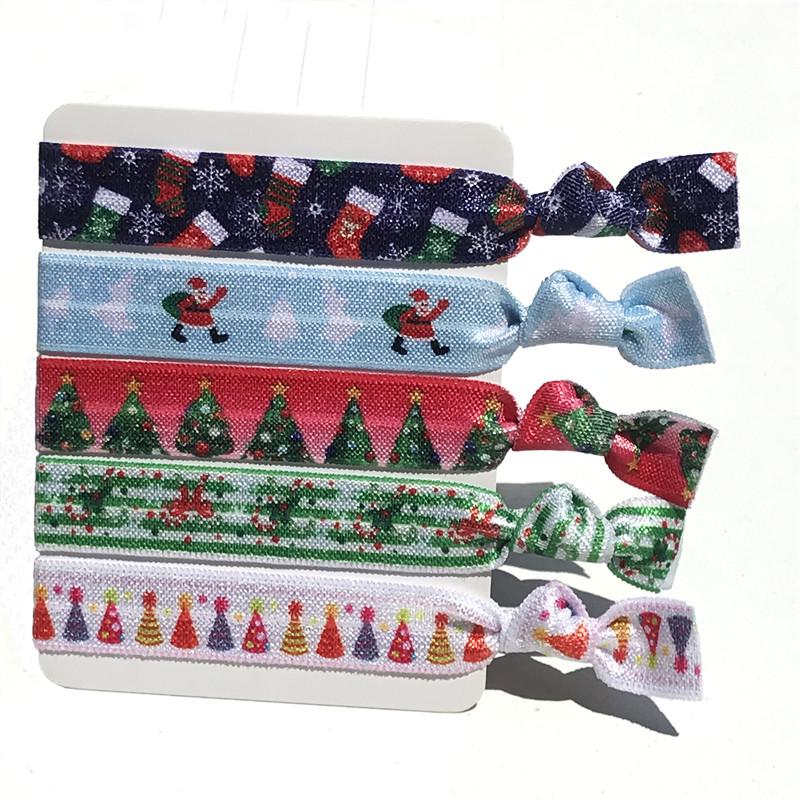Festive 1.5cm Elastic Headband and Hair Tie Combo
