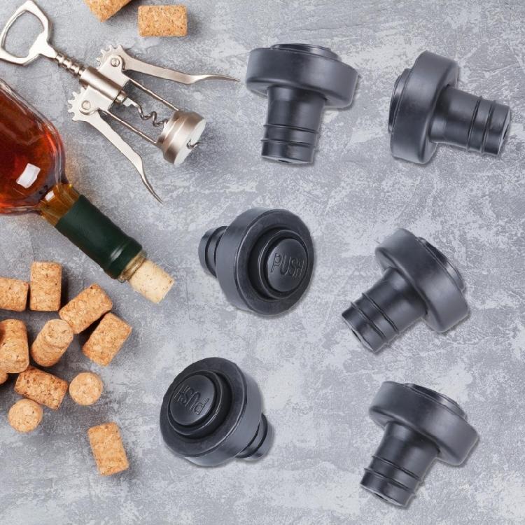 Silicone Vacuum Seal Bottle Stoppers Silicone Wine Bottle Caps Silicone Air Removal Plug for Kitchen and Restaurant Use