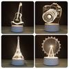 USB-Schreibtischlampe mit 3D-Effekt, Acrylplatte und LED-Beleuchtung für festliche Dekoration