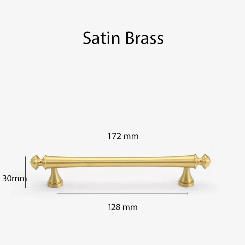 Tragere de sertare elegante pentru comodă Mânere de bucătărie din alamă satinată Trage de sertar Butoane de dormitor din alamă masivă T Bar Hardware pentru dulap Bronz