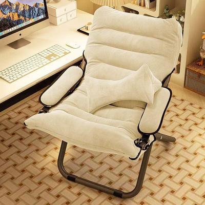 Casual Lunch Break Folding Recliner Chair - Comfortable, Lazy Backrest for Office or Balcony Nap